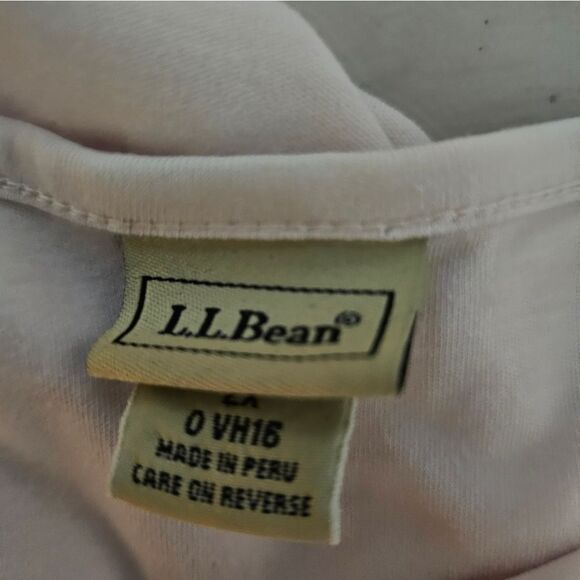 L.L Bean short sleeve top women's 2X lt pastel pink pre-owned - Picture 3 of 4